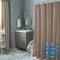 Bath Bliss Microfiber Soft Touch Diamond Design Shower Curtain Liner